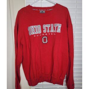 Ohio State Buckeyes Crewneck Sweatshirt Red XL Cotton blnd Embroidered Colosseum